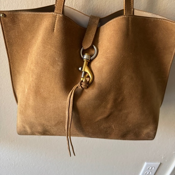 Rebecca Minkoff Megan Suede Shopper Tote Bag tan - Picture 7 of 16